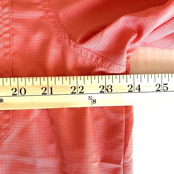 NWT Eddie Bauer Tech Woven Shirt UPF Protection Moisture Wicking Tea Rose Top L - Picture 7 of 12
